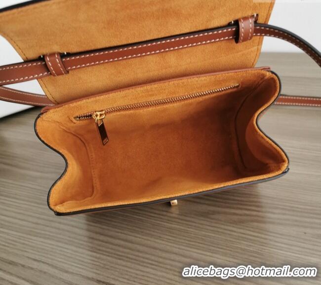 Best Product Celine Mini Soft 16 Bag in Calfskin 100352 Brown 2024