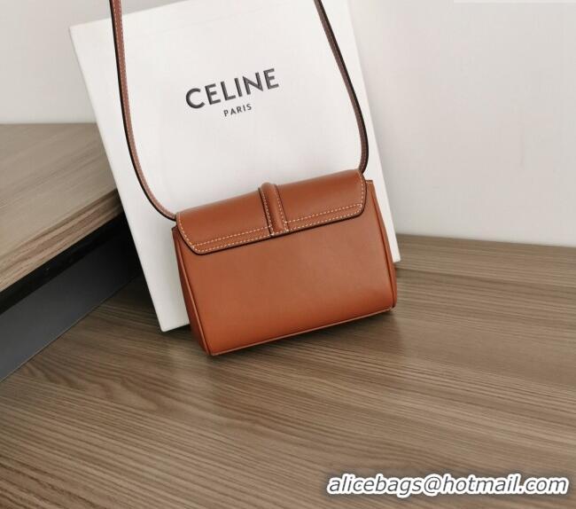Best Product Celine Mini Soft 16 Bag in Calfskin 100352 Brown 2024
