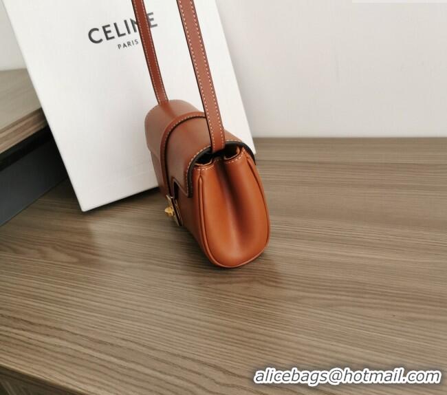Best Product Celine Mini Soft 16 Bag in Calfskin 100352 Brown 2024