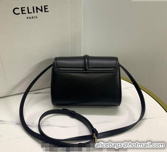 Good Looking Celine Mini Soft 16 Bag in Calfskin 100352 Black 2024