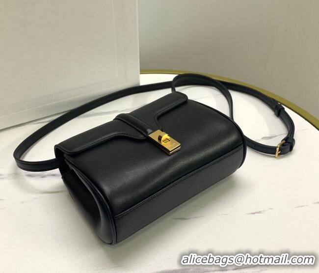 Good Looking Celine Mini Soft 16 Bag in Calfskin 100352 Black 2024