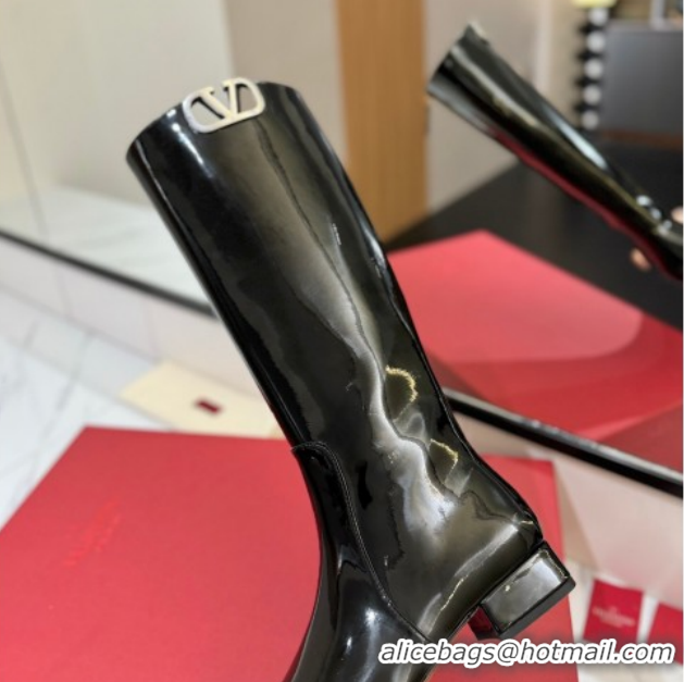 Best Price Valentino VLogo Type Heel Ankle Boots 3cm in Calfskin Leather White VLTN121606 1216044