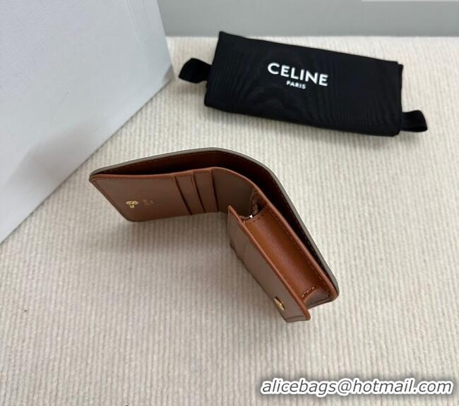 Market Sells Celine Triomphe Canvas Compact Wallet 10K622 Beige 2024
