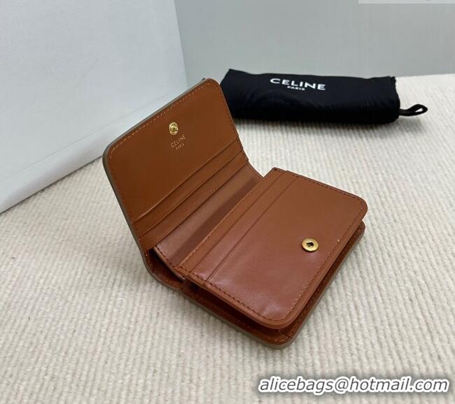 Market Sells Celine Triomphe Canvas Compact Wallet 10K622 Beige 2024