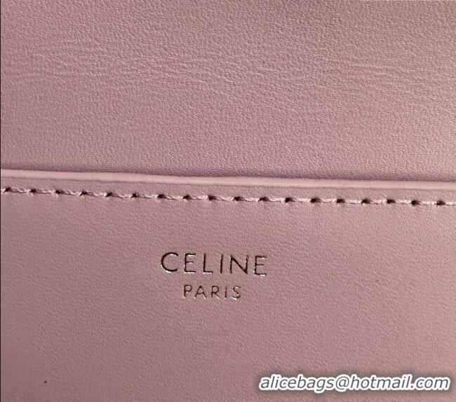 Spot Bulk Celine Triomphe Compact Wallet with Coin in Shiny Calfskin 10I653 Sakura Pink 2024