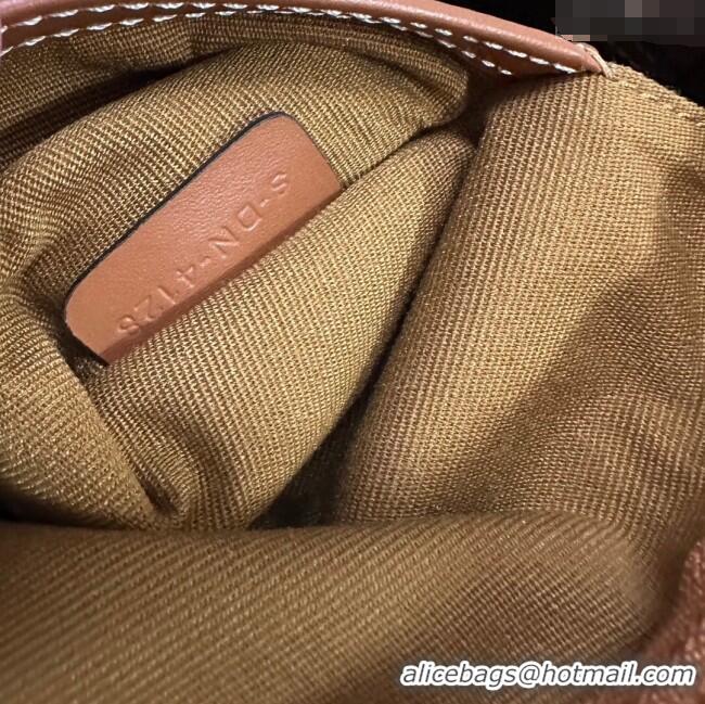 Market Sells Celine Small Boston Bag in Triomphe Canvas and Calfskin 113772 Tan Brown 2024