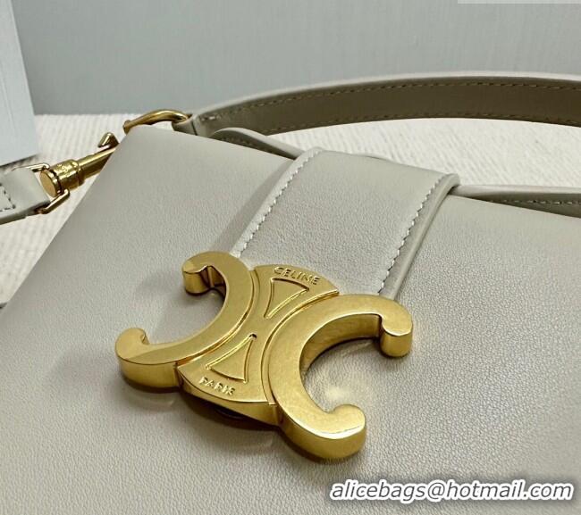 Good Product Celine Triomphe Calfskin Mini Bucket bag 10K943 Light Grey 2024