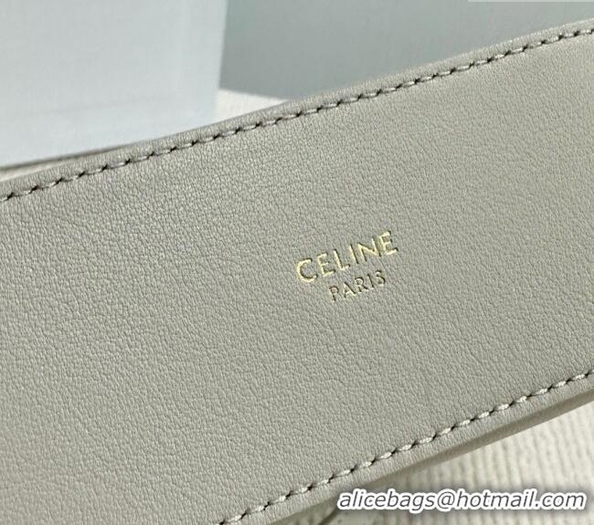 Good Product Celine Triomphe Calfskin Mini Bucket bag 10K943 Light Grey 2024