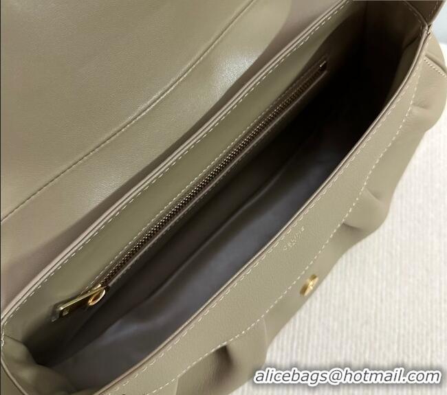 Good Taste Celine Medium Polly Hobo Bag in Supple Calfskin 115633 Sepia Brown 2024