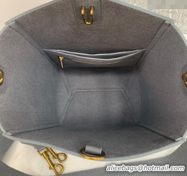 Buy Cheap Celine Seau Sangle Small Bucket Bag in Supple Grained Calfskin 2088 Grey 2024