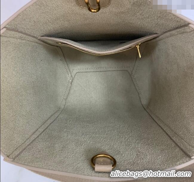 Top Grade Celine Seau Sangle Small Bucket Bag in Supple Grained Calfskin 2088 Beige 2024