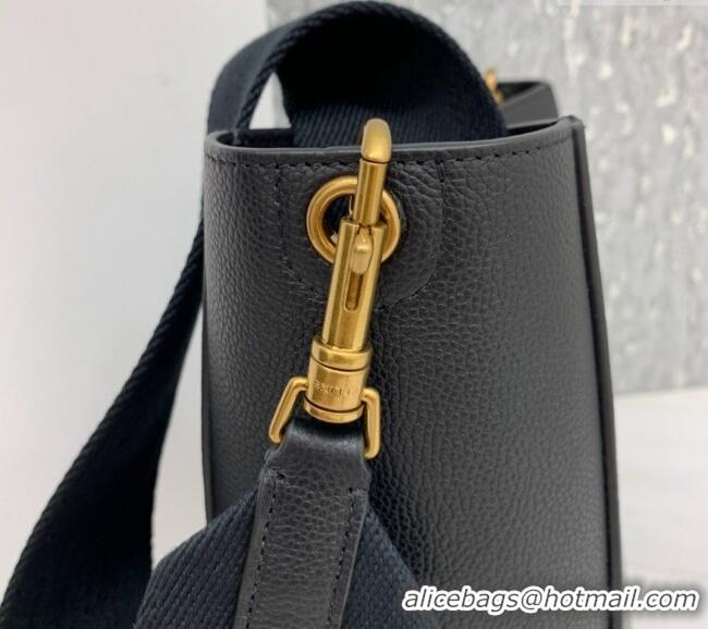 Best Price Celine Seau Sangle Small Bucket Bag in Supple Grained Calfskin 2088 Black 2024