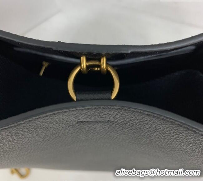 Best Price Celine Seau Sangle Small Bucket Bag in Supple Grained Calfskin 2088 Black 2024