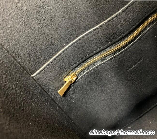 Best Price Celine Seau Sangle Small Bucket Bag in Supple Grained Calfskin 2088 Black 2024