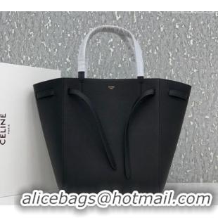 Best Price Celine Cabas Phantom Small Tote Bag in Supple Grained Calfskin 180544 Black 2024
