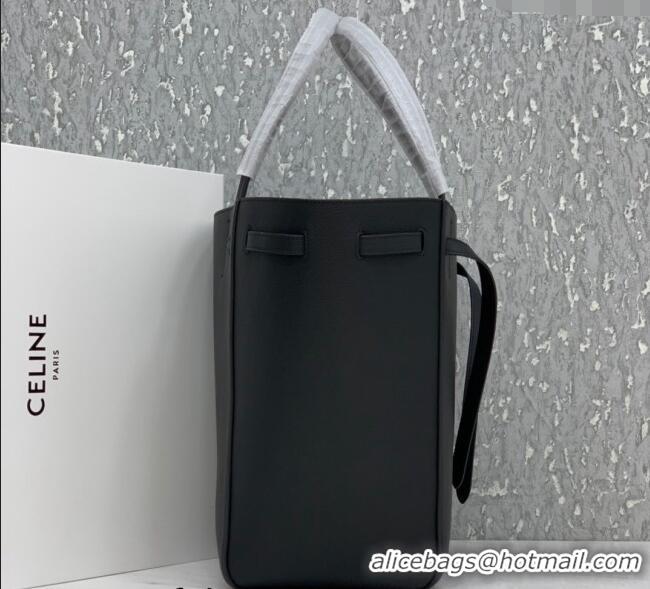 Best Price Celine Cabas Phantom Small Tote Bag in Supple Grained Calfskin 180544 Black 2024