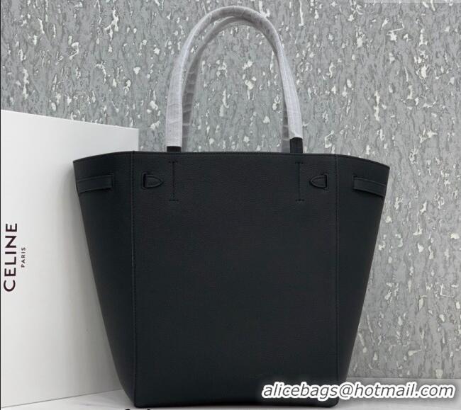 Best Price Celine Cabas Phantom Small Tote Bag in Supple Grained Calfskin 180544 Black 2024