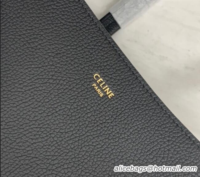 Best Price Celine Cabas Phantom Small Tote Bag in Supple Grained Calfskin 180544 Black 2024