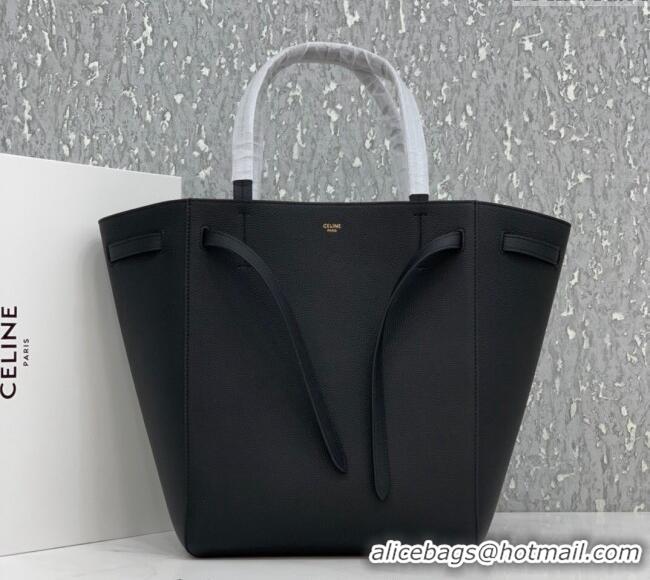 Best Price Celine Cabas Phantom Small Tote Bag in Supple Grained Calfskin 180544 Black 2024
