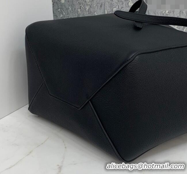 Best Price Celine Cabas Phantom Small Tote Bag in Supple Grained Calfskin 180544 Black 2024