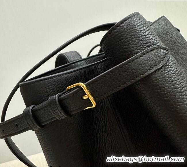 Top Grade Celine Medium Cabas Anais Tote Bag Cuir Triomphe in Grained Calfskin 116853 Black 2024