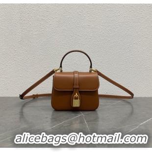 Market Sells Celine Mini TABOU Shoulder Bag in Smooth Calfskin 100343 Brown 2024 Top