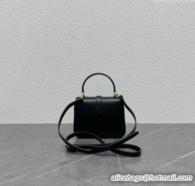 Low Price Celine Mini TABOU Shoulder Bag in Smooth Calfskin 100343 Black 2024 Top