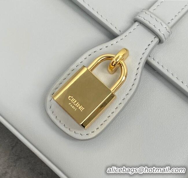 New Cheap Celine Mini TABOU Shoulder Bag in Smooth Calfskin 100343 Light Blue 2024 Top