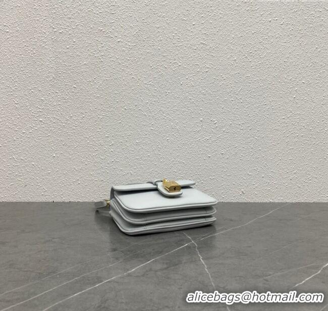 New Cheap Celine Mini TABOU Shoulder Bag in Smooth Calfskin 100343 Light Blue 2024 Top