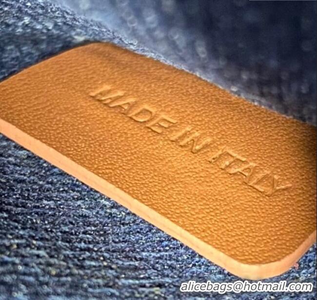 Original Cheap Celine Chain Shoulder Bag Claude in Denim with Triomphe All-Over 197992 Blue/Gold 2024 Top