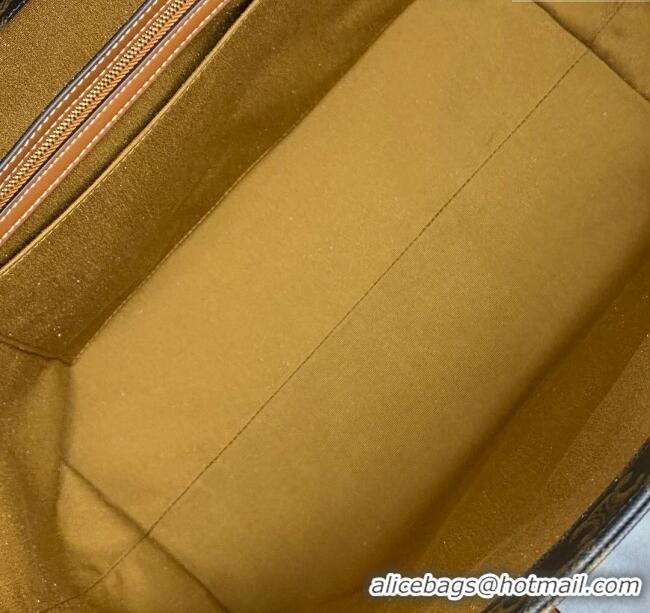 Best Price Celine Cabas Drawstring Bag in Triomphe Canvas and Calfskin 113722 Tan 2024 Top