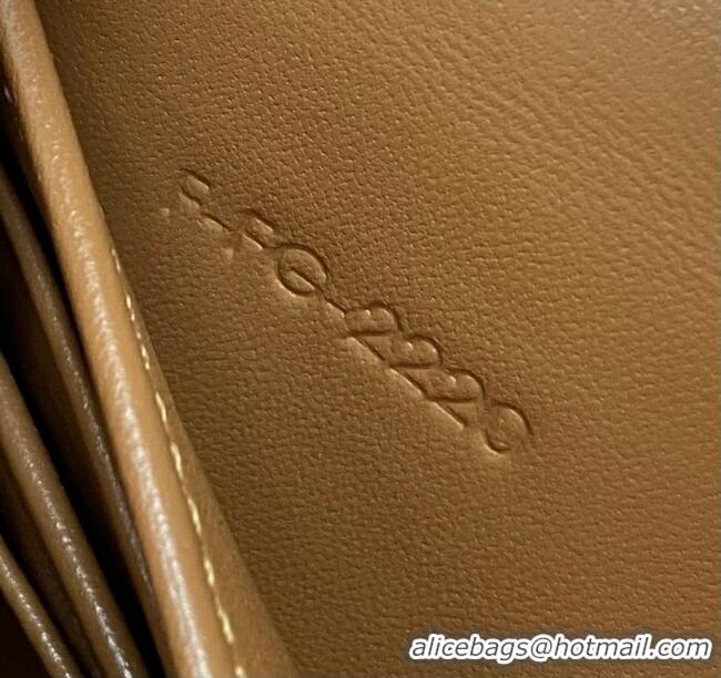 Grade Quality Celine Triomphe Large Wallet in Shiny Calfskin 100312 Brown 2024 Top