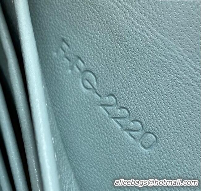 Buy New Cheap Celine Triomphe Large Wallet in Shiny Calfskin 100312 Blue 2024 Top