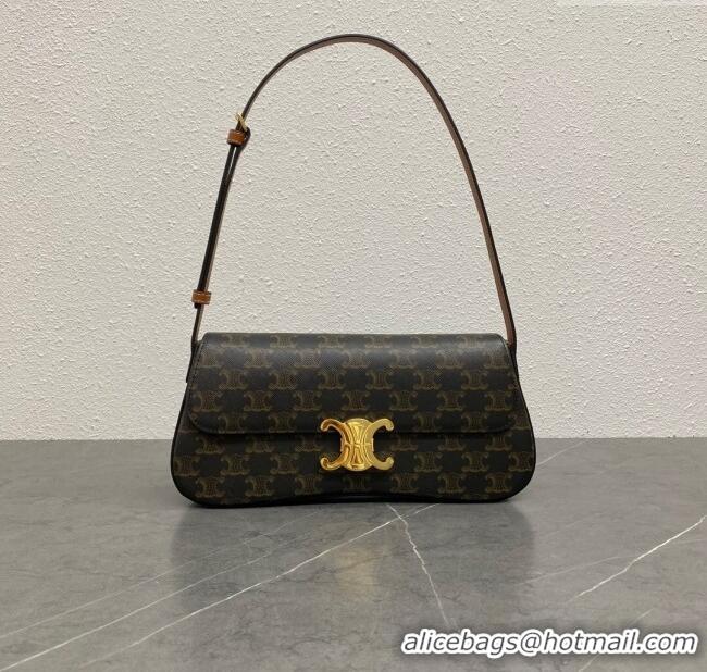 Buy Discount Celine Medium Lola Shoulder bag in Triomphe Canvas 115533 Tan 2024 Top