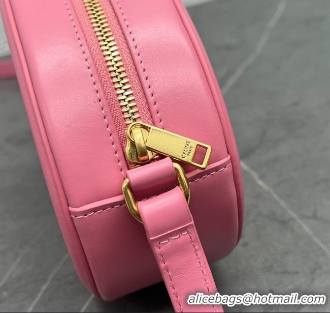 Discount Celine TRIOMPHE Oval Bag in Smooth Calfskin 198604 Pink 2024 Top