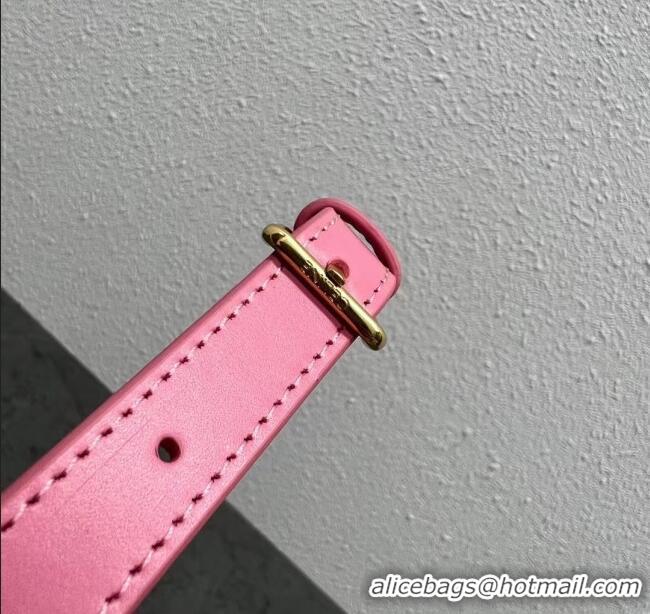 Discount Celine TRIOMPHE Oval Bag in Smooth Calfskin 198604 Pink 2024 Top