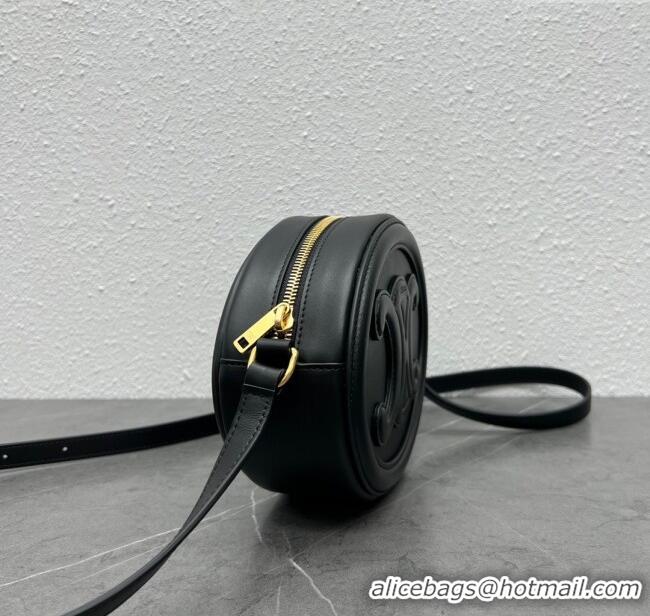 Market Sells Celine TRIOMPHE Oval Bag in Smooth Calfskin 198604 Black 2024 Top