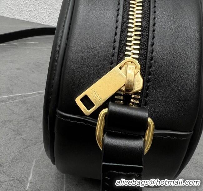 Market Sells Celine TRIOMPHE Oval Bag in Smooth Calfskin 198604 Black 2024 Top