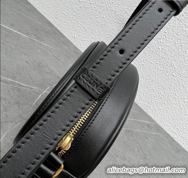 Market Sells Celine TRIOMPHE Oval Bag in Smooth Calfskin 198604 Black 2024 Top
