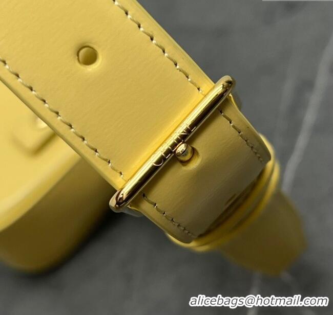 Cheapest Celine Belt Bag Triomphe Belt in Shiny Calfskin 101555 Yellow 2024 Top