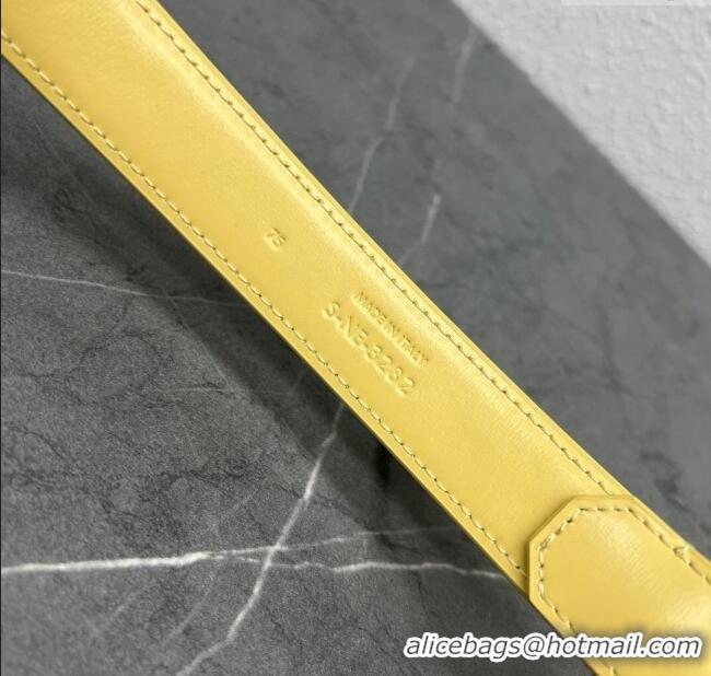 Cheapest Celine Belt Bag Triomphe Belt in Shiny Calfskin 101555 Yellow 2024 Top