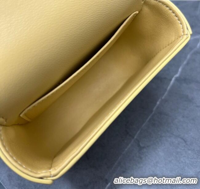 Cheapest Celine Belt Bag Triomphe Belt in Shiny Calfskin 101555 Yellow 2024 Top