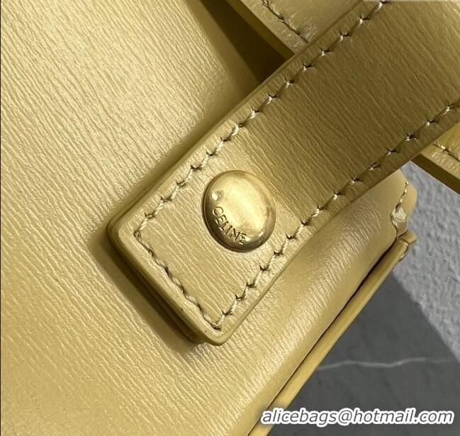 Cheapest Celine Belt Bag Triomphe Belt in Shiny Calfskin 101555 Yellow 2024 Top