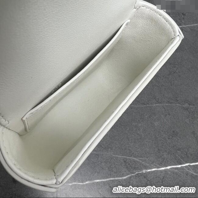 Buy New Cheap Celine Belt Bag Triomphe Belt in Shiny Calfskin 101555 White 2024 Top