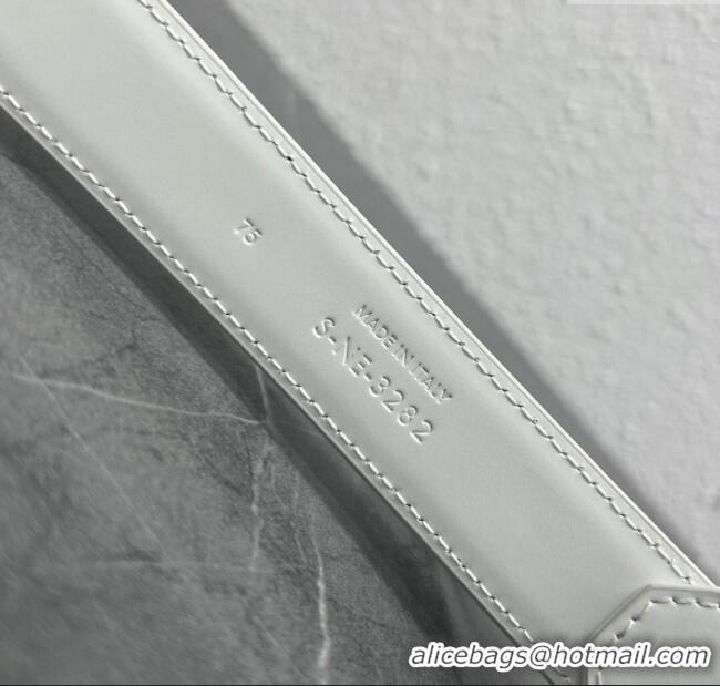 Buy New Cheap Celine Belt Bag Triomphe Belt in Shiny Calfskin 101555 White 2024 Top