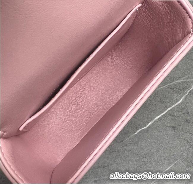 Grade Quality Celine Belt Bag Triomphe Belt in Shiny Calfskin 101555 Pink 2024 Top