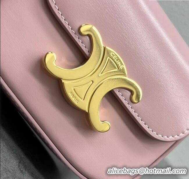Grade Quality Celine Belt Bag Triomphe Belt in Shiny Calfskin 101555 Pink 2024 Top