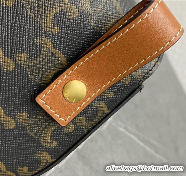 Classic Specials Celine Belt Bag Triomphe Belt in Triomphe Canvas and Calfskin 101555 Tan 2024 Top