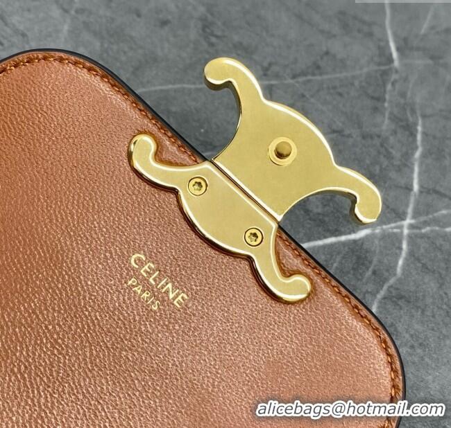 Classic Specials Celine Belt Bag Triomphe Belt in Triomphe Canvas and Calfskin 101555 Tan 2024 Top