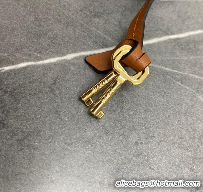 New Cheap Celine Small 16 Bag in Calfskin with Two Strap 188003 Tan 2024 (Top)